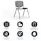 Flash Furniture HERCULES Series 880 lb. Capacity Gray Plastic Stack Chair with Titanium Gray Powder Coated Frame RUT-F01A-GY-GG - alternate 4